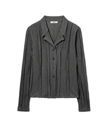 DEINET（ダイニット）の「CUT OUT PLEATS SHIRT IN CHARCOAL（シャツ/ブラウス）」