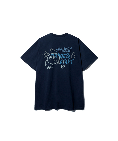 ALLIOWN（オールイオン）の「A/L グラピー オーバーサイズ 半袖Tシャツ (GOS2-6AL030)（Tシャツ/カットソー・メンズ・ホワイト/ライトグレー/ブラック/ネイビー・MEDIUM/LARGE/X-LARGE）」の4枚目の写真