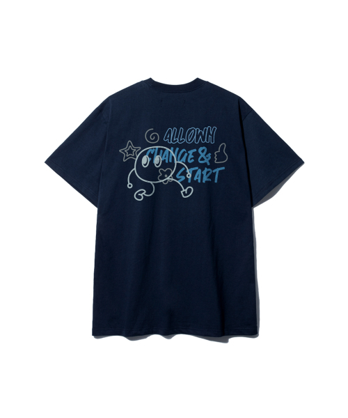 ALLIOWN（オールイオン）の「A/L グラピー オーバーサイズ 半袖Tシャツ (GOS2-6AL030)（Tシャツ/カットソー・メンズ・ホワイト/ライトグレー/ブラック/ネイビー・MEDIUM/LARGE/X-LARGE）」の7枚目の写真