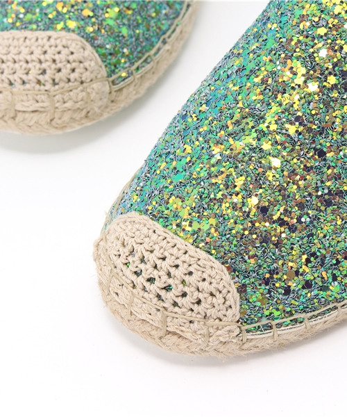 YOSUKE（ヨースケ）の「「YOSUKE/ヨースケ」キラキラオペラエスパドリーユ（サンダル・レディース・ブルー/シルバー/ブラック・24.5/24/22.5/23/23.5）」の7枚目の写真