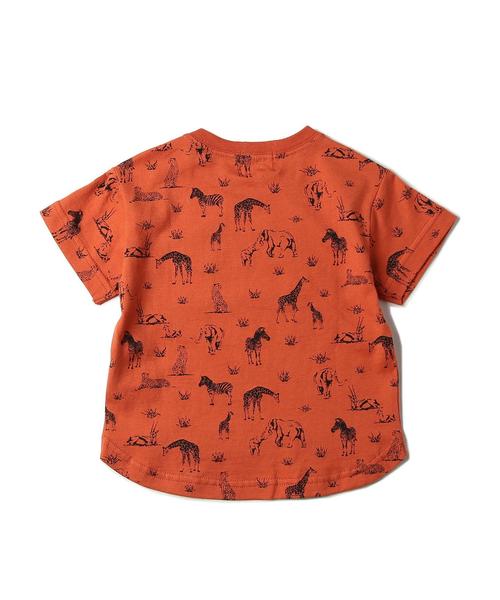 green label relaxing（グリーンレーベルリラクシング）の「【BABY】アニマルソウガラ Tシャツ ショートスリーブ◆（その他ベビー用品・キッズ・オレンジ/オリーブ・85cm/75cm）」の7枚目の写真