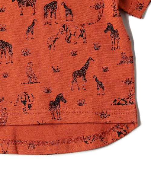 green label relaxing（グリーンレーベルリラクシング）の「【BABY】アニマルソウガラ Tシャツ ショートスリーブ◆（その他ベビー用品・キッズ・オレンジ/オリーブ・85cm/75cm）」の10枚目の写真
