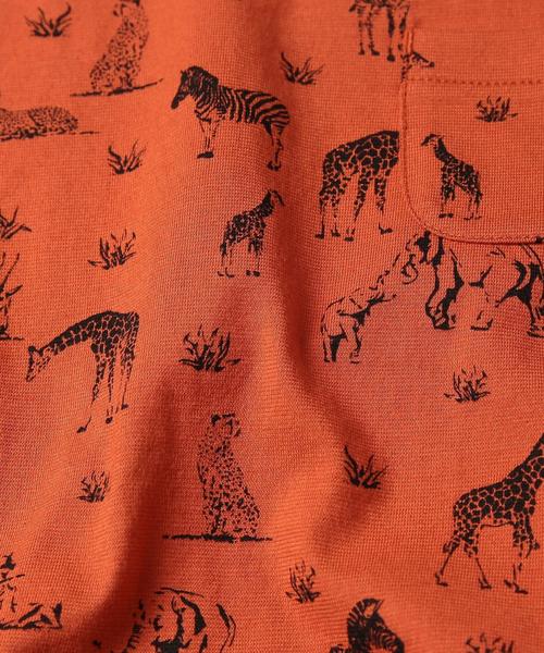 green label relaxing（グリーンレーベルリラクシング）の「【BABY】アニマルソウガラ Tシャツ ショートスリーブ◆（その他ベビー用品・キッズ・オレンジ/オリーブ・85cm/75cm）」の11枚目の写真