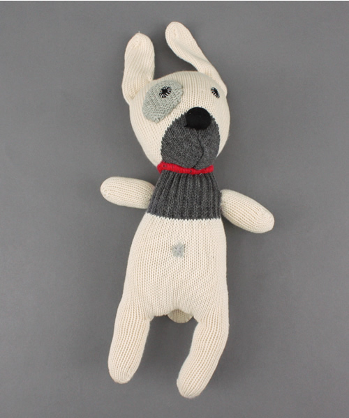 SHIPS KIDS(シップスキッズ)の「ANNE-CLAIRE PETIT:スモール ドッグ(ぬいぐるみ)(おもちゃ・キッズ・ホワイト/チャコールグレー・ONE SIZE)」の1枚目の写真