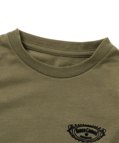 RODEO CROWNS WIDE BOWL(ロデオクラウンズワイドボウル)の「キッズ Spring label ロングTシャツ(Tシャツ/カットソー・キッズ・カーキ/ブラック/オフホワイト・SMALL/LARGE/X-SMALL/MEDIUM)」の5枚目の写真