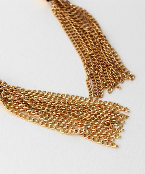 PLAIN CLOTHING（プレーンクロージング）の「チェーンタッセルピアス【PLAIN CLOTHING】（ピアス（両耳用）・レディース・ゴールド・FREE）」の3枚目の写真