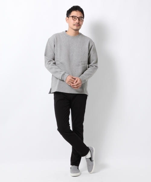 GLOBAL WORK（グローバルワーク）の「トンプキンウラケクルーネック/735744（Tシャツ/カットソー・メンズ・グレー/ブラック/ダークブラウン/ネイビー・MEDIUM/SMALL/X-LARGE/LARGE）」の6枚目の写真