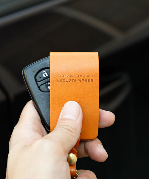 DURAM FACTORY（ドゥラムファクトリー）の「DURAM ドゥラム スマートキーホルダー レザー スマートキーケースカバー キーリング 車 16006 Sサイズ（キーケース/キーアクセサリー・メンズ・ライトブラウン/ブラック/ブラウン/ダークブラウン/レッド/グリーン・FREE）」の20枚目の写真