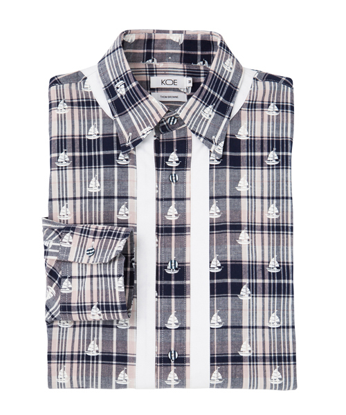 koe×THOM BROWNE（コエトムブラウン）の「[koe×THOM BROWNE]MENS MADRAS BUTTONDOWN SHIRT（シャツ/ブラウス・メンズ・マルチ・SMALL/LARGE/MEDIUM）」の9枚目の写真
