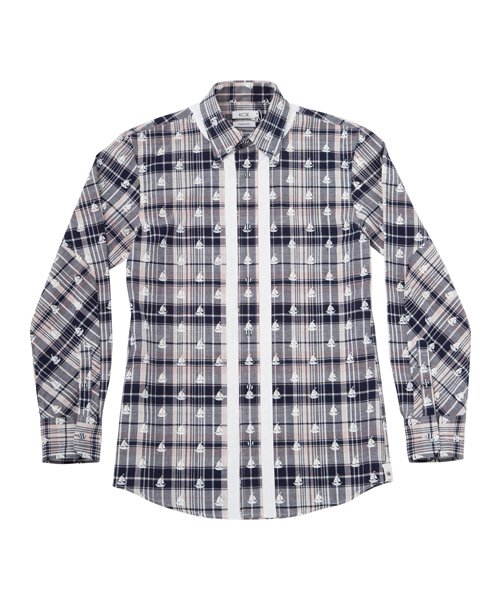 koe×THOM BROWNE（コエトムブラウン）の「[koe×THOM BROWNE]MENS MADRAS BUTTONDOWN SHIRT（シャツ/ブラウス・メンズ・マルチ・SMALL/LARGE/MEDIUM）」の2枚目の写真
