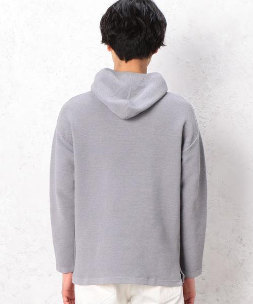 green label relaxing(グリーンレーベルリラクシング)の「KC PE/MIX RIPPLE フーディー ニット◆(パーカー・メンズ・ブラック/グレー/ベージュ・LARGE/MEDIUM/SMALL)」の11枚目の写真
