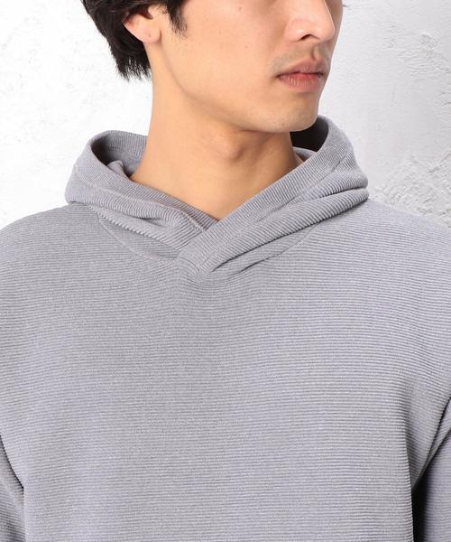 green label relaxing(グリーンレーベルリラクシング)の「KC PE/MIX RIPPLE フーディー ニット◆(パーカー・メンズ・ブラック/グレー/ベージュ・LARGE/MEDIUM/SMALL)」の15枚目の写真