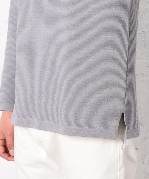 green label relaxing(グリーンレーベルリラクシング)の「KC PE/MIX RIPPLE フーディー ニット◆(パーカー・メンズ・ブラック/グレー/ベージュ・LARGE/MEDIUM/SMALL)」の6枚目の写真