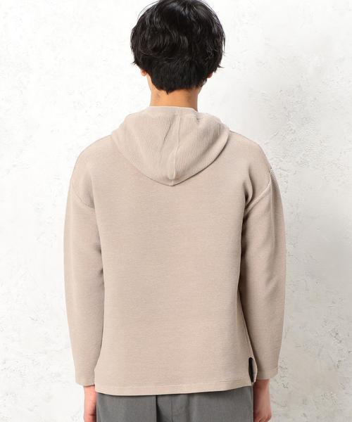 green label relaxing(グリーンレーベルリラクシング)の「KC PE/MIX RIPPLE フーディー ニット◆(パーカー・メンズ・ブラック/グレー/ベージュ・LARGE/MEDIUM/SMALL)」の10枚目の写真