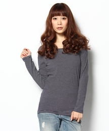 coen | 【VERY掲載】発熱ボーダーUネックカットソー ∞(Tシャツ/カットソー)