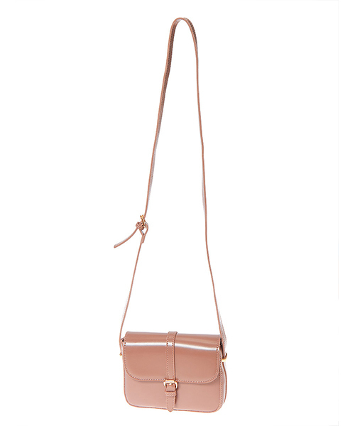 Color（カラー）の「フェイクレザーベルトショルダーバッグ（クラッチバッグ・レディース・ブラック/グレー/キャメル/スモークピンク/ライトベージュ・FREE）」の5枚目の写真