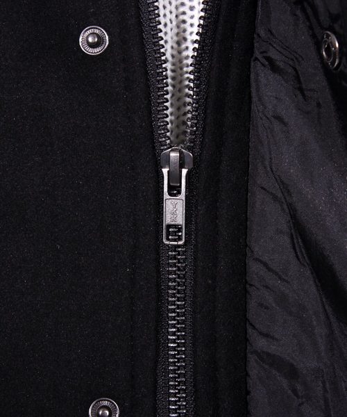 ８(eight)（エイト）の「ボリュームネック スタジャン スタジアムジャンパー メルトン（スタジャン・メンズ・ブラック/ネイビー/グレー・MEDIUM/LARGE/X-LARGE）」の11枚目の写真