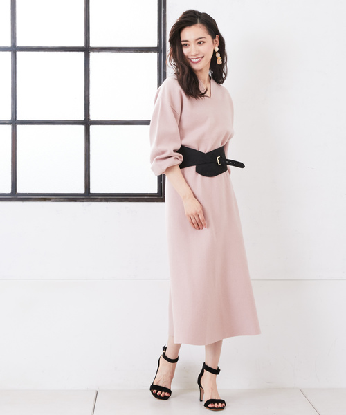 RIVE DROITE（リヴドロワ）の「アンゴラタッチマーメイドスカート（スカート・レディース・ブラック/ピンク・FREE）」の2枚目の写真