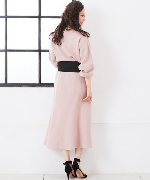 RIVE DROITE（リヴドロワ）の「アンゴラタッチマーメイドスカート（スカート・レディース・ブラック/ピンク・FREE）」の5枚目の写真