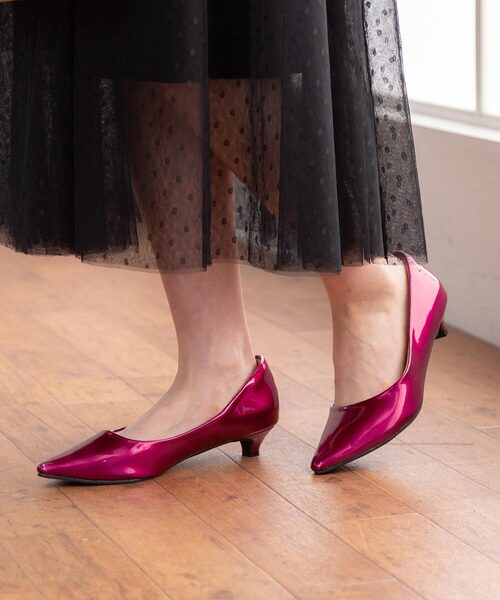 Newlyme(ニューリーミー)の「3cmヒールポインテッドトゥパンプス(パンプス・レディース・その他/ホワイト/ブラック系その他/ベージュ/インディゴブルー/レッド/クリアブラック/ブラック系その他2/グリーン/ピンク/ボルドー/モカ/ブラック/シルバー/パープル/チェリーピンク/ゴールド/ブラウン系その他/ブルーグリーン/ネイビー/イエロー/レオパード/パイソン/ブラック系その他3/クリーム/ベージュ系その他/オレンジ・23㎝/23cm/22.5㎝/24㎝/22cm/23.5㎝/24.5㎝/25.5cm/25㎝/24cm/24.5cm/25cm/22.5cm/23.5cm)」の17枚目の写真