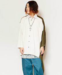 チャイハネ | 【チャイハネ】エスニック刺繍入り メンズ変形シャツ(シャツ/ブラウス)