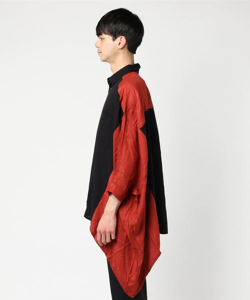 チャイハネ(チャイハネ)の「【チャイハネ】エスニック刺繍入り メンズ変形シャツ(シャツ/ブラウス・メンズ・ブラック/ターコイズブルー/ナチュラル・FREE)」の7枚目の写真