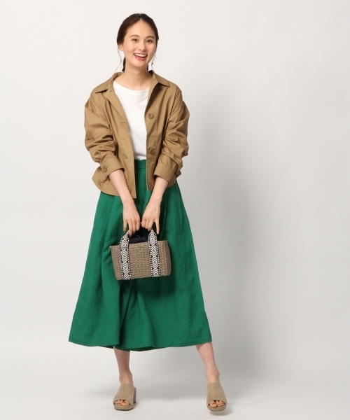 GLOBAL WORK（グローバルワーク）の「シャツブルゾン/786001（ブルゾン・レディース・ベージュ/ネイビー/カーキ・MEDIUM/LARGE）」の4枚目の写真