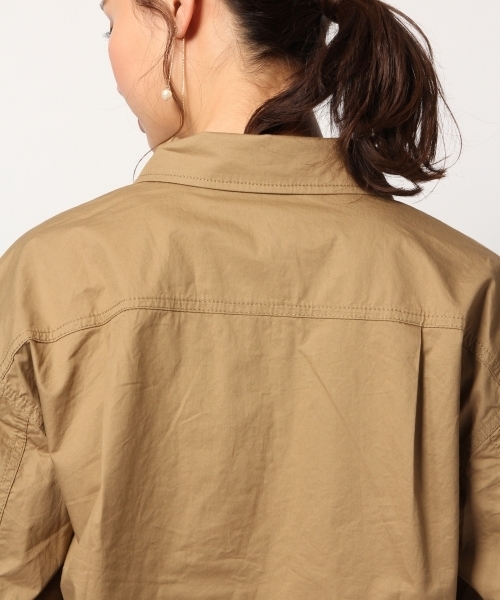 GLOBAL WORK（グローバルワーク）の「シャツブルゾン/786001（ブルゾン・レディース・ベージュ/ネイビー/カーキ・MEDIUM/LARGE）」の15枚目の写真