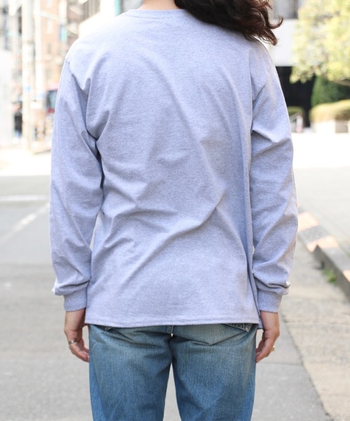C.E.L.STORE（セルストア）の「【WEB限定】GILDAN/ギルダン 6OZ L/S POCKET TEE ポケットL/S T シャツ(ユニセックス)（Tシャツ/カットソー・メンズ・ホワイト/ブラック/ヘザーグレー/ネイビー/イエロー/オレンジ/ライトピンク/パープル/ライトグリーン・MEDIUM/LARGE/X-LARGE/XX-LARGE/SMALL）」の21枚目の写真
