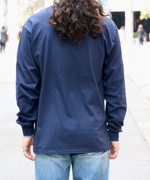 C.E.L.STORE（セルストア）の「【WEB限定】GILDAN/ギルダン 6OZ L/S POCKET TEE ポケットL/S T シャツ(ユニセックス)（Tシャツ/カットソー・メンズ・ホワイト/ブラック/ヘザーグレー/ネイビー/イエロー/オレンジ/ライトピンク/パープル/ライトグリーン・MEDIUM/LARGE/X-LARGE/XX-LARGE/SMALL）」の17枚目の写真