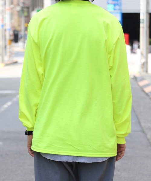 C.E.L.STORE（セルストア）の「【WEB限定】GILDAN/ギルダン 6OZ L/S POCKET TEE ポケットL/S T シャツ(ユニセックス)（Tシャツ/カットソー・メンズ・ホワイト/ブラック/ヘザーグレー/ネイビー/イエロー/オレンジ/ライトピンク/パープル/ライトグリーン・MEDIUM/LARGE/X-LARGE/XX-LARGE/SMALL）」の19枚目の写真