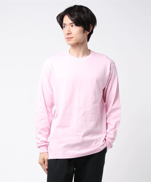 C.E.L.STORE（セルストア）の「【WEB限定】GILDAN/ギルダン 6OZ L/S POCKET TEE ポケットL/S T シャツ(ユニセックス)（Tシャツ/カットソー・メンズ・ホワイト/ブラック/ヘザーグレー/ネイビー/イエロー/オレンジ/ライトピンク/パープル/ライトグリーン・MEDIUM/LARGE/X-LARGE/XX-LARGE/SMALL）」の9枚目の写真
