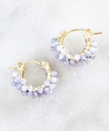 【marinaJEWELRY】14kgf/Tanzanite pavé pierced earring