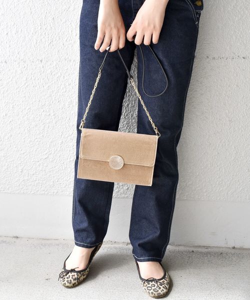 Khaju（カージュ）の「Khaju:2WAYベロアポシェット◇（ショルダーバッグ・レディース・ベージュ/オリーブ/ワイン・ONE SIZE）」の18枚目の写真