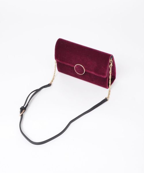 Khaju（カージュ）の「Khaju:2WAYベロアポシェット◇（ショルダーバッグ・レディース・ベージュ/オリーブ/ワイン・ONE SIZE）」の10枚目の写真