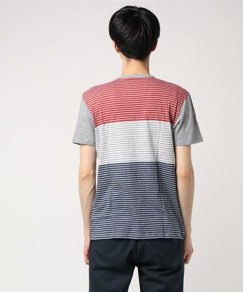 Ben Sherman(ベンシャーマン)の「マルチボーダーTシャツ(Tシャツ/カットソー・メンズ・ホワイト/ネイビー・X-SMALL/SMALL/MEDIUM/LARGE)」の4枚目の写真