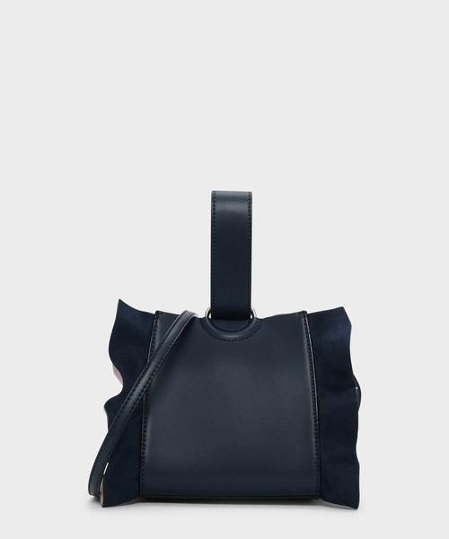 ラッフルディテールリスレットハンドルバッグ / RUFFLE DETAIL