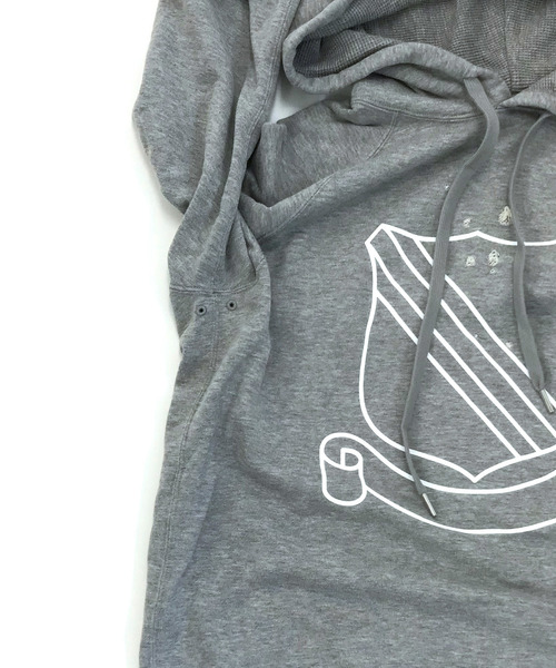 NUMBER (N)INE（ナンバーナイン）の「EXCLUSIVE_EMBLEM_ DAMAGE HOODY SWEATSHIRT（パーカー・メンズ・グレー・2/3/4）」の6枚目の写真