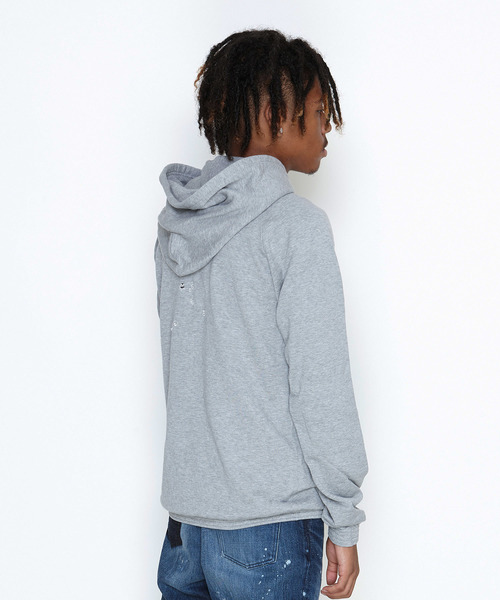 NUMBER (N)INE（ナンバーナイン）の「EXCLUSIVE_EMBLEM_ DAMAGE HOODY SWEATSHIRT（パーカー・メンズ・グレー・2/3/4）」の8枚目の写真