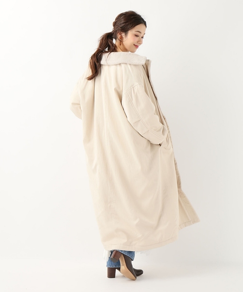 SLOBE IENA（スローブイエナ）の「SLOBE IENA Fi.m ロングコーチブルゾン◆（ダウンジャケット/コート・レディース・アイボリー/ウッド・FREE）」の5枚目の写真