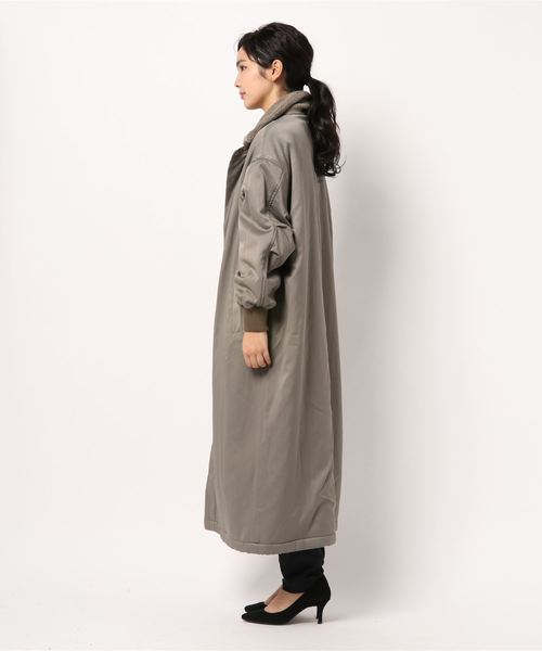 SLOBE IENA（スローブイエナ）の「SLOBE IENA Fi.m ロングコーチブルゾン◆（ダウンジャケット/コート・レディース・アイボリー/ウッド・FREE）」の3枚目の写真