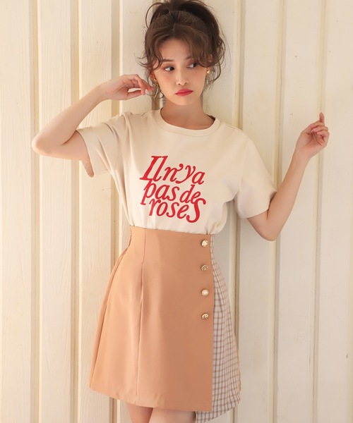 one after another NICE CLAUP（ワンアフターアナザーナイスクラップ）の「アソートロゴプリントTシャツ（Tシャツ/カットソー・レディース・ブラック/ベージュ/オフホワイト・FREE）」の4枚目の写真