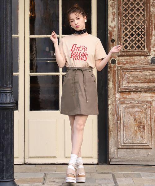 one after another NICE CLAUP（ワンアフターアナザーナイスクラップ）の「アソートロゴプリントTシャツ（Tシャツ/カットソー・レディース・ブラック/ベージュ/オフホワイト・FREE）」の8枚目の写真