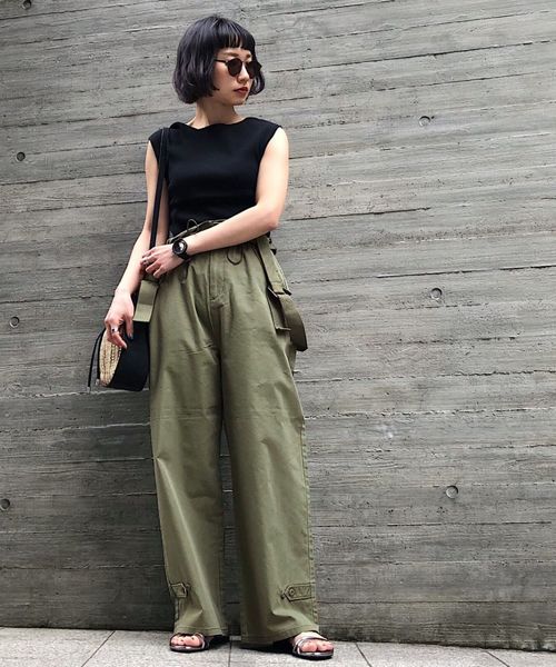 PAGEBOY（ページボーイ）の「リップストップサスツキパンツ（その他パンツ・レディース・カーキ/ブラック/ベージュ・FREE）」の22枚目の写真