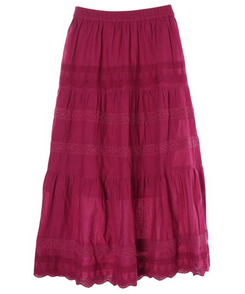 AMERICAN HOLIC(アメリカンホリック)の「切替ティアードレーススカート(スカート・レディース・ブラック/カーキ/ピンク・FREE)」の4枚目の写真