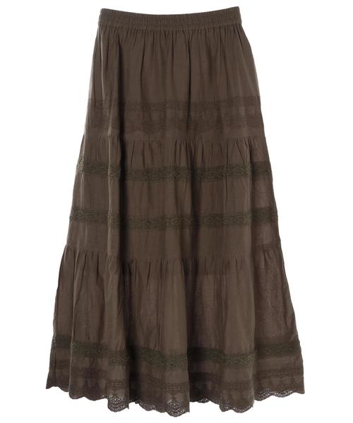 AMERICAN HOLIC(アメリカンホリック)の「切替ティアードレーススカート(スカート・レディース・ブラック/カーキ/ピンク・FREE)」の14枚目の写真