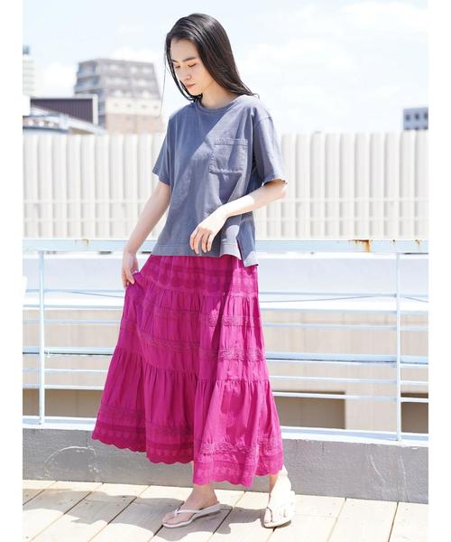 AMERICAN HOLIC(アメリカンホリック)の「切替ティアードレーススカート(スカート・レディース・ブラック/カーキ/ピンク・FREE)」の12枚目の写真