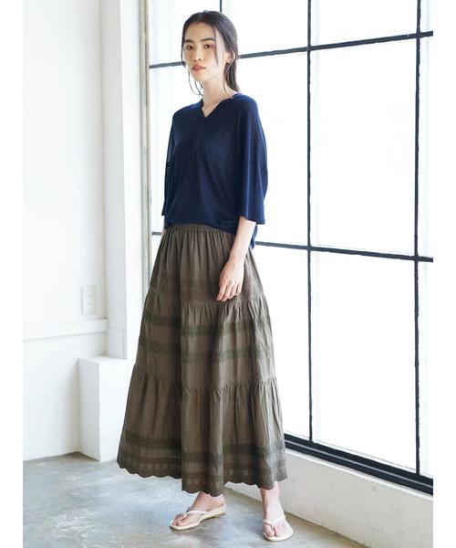 AMERICAN HOLIC(アメリカンホリック)の「切替ティアードレーススカート(スカート・レディース・ブラック/カーキ/ピンク・FREE)」の22枚目の写真