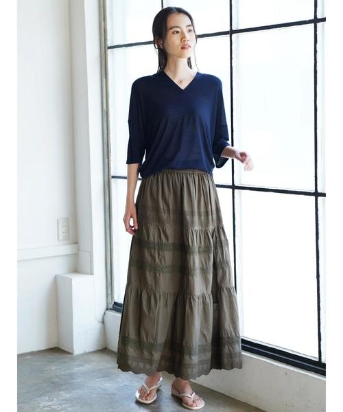 AMERICAN HOLIC(アメリカンホリック)の「切替ティアードレーススカート(スカート・レディース・ブラック/カーキ/ピンク・FREE)」の18枚目の写真