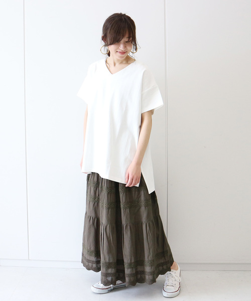 AMERICAN HOLIC(アメリカンホリック)の「切替ティアードレーススカート(スカート・レディース・ブラック/カーキ/ピンク・FREE)」の10枚目の写真